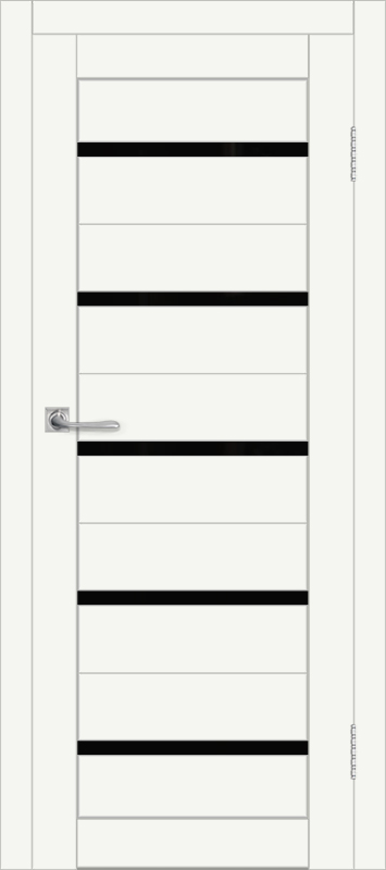 Межкомнатная дверь с экошпоном ДП DIM I-1 Crystal Matt Lacobel Black