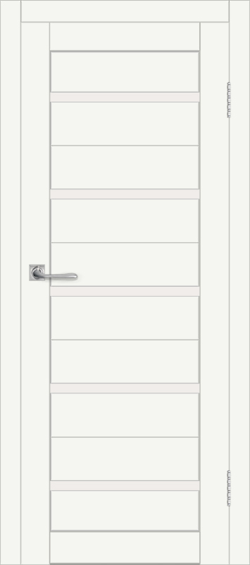 Межкомнатная дверь с экошпоном ДП DIM I-1 Crystal Matt Сатинато Белый