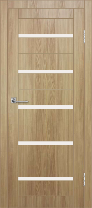 Межкомнатная дверь с экошпоном ДП DIM I-1 Sandy Wood Сатинато Белый