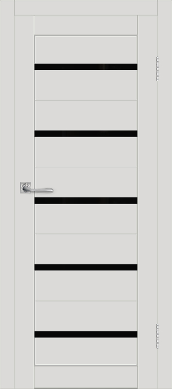 Межкомнатная дверь с экошпоном ДП DIM I-1 Smoky Matt Lacobel Black