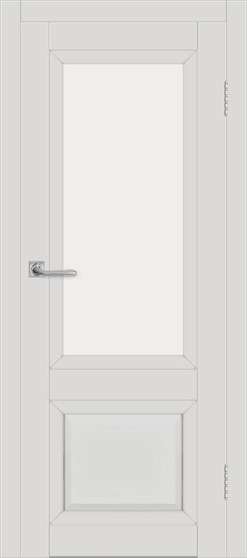 Межкомнатная дверь с экошпоном ДП DIM I-21 Smoky Matt Сатинато Белый