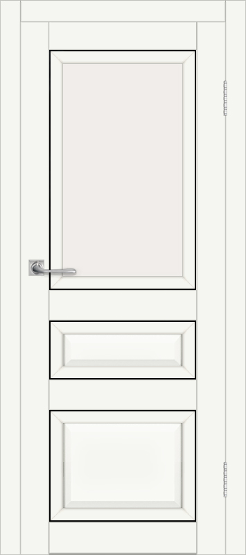 Межкомнатная дверь с экошпоном ДП DIM I-23 Crystal Matt BM Сатинато Белый