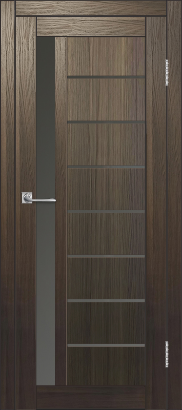 Межкомнатная дверь с экошпоном ДП DIM I-2 Choco Wood Сатинато Графит