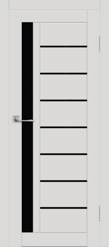 Межкомнатная дверь с экошпоном ДП DIM I-2 Smoky Matt Lacobel Black