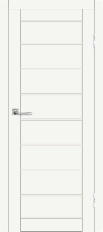 Межкомнатная дверь с экошпоном ДП DIM I-3 Crystal Matt Сатинато Белый