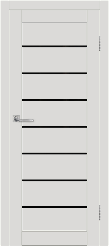 Межкомнатная дверь с экошпоном ДП DIM I-3 Smoky Matt Lacobel Black