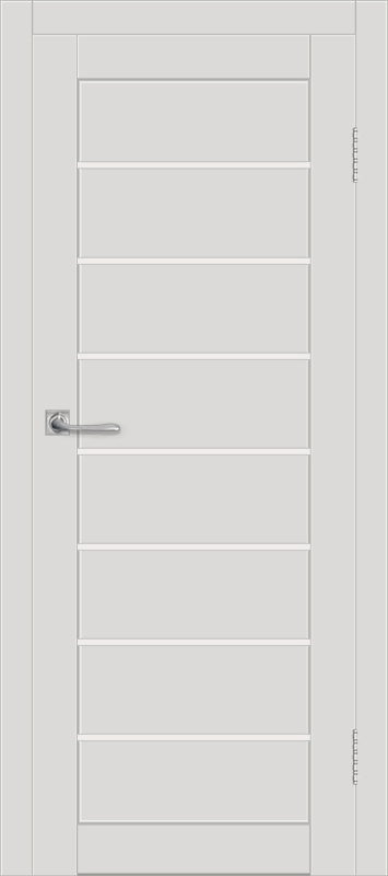Межкомнатная дверь с экошпоном ДП DIM I-3 Smoky Matt Сатинато Белый