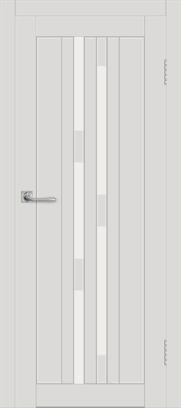 Межкомнатная дверь с экошпоном ДП DIM I-4 Smoky Matt Сатинато Белый