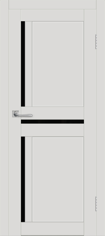 Межкомнатная дверь с экошпоном ДП DIM I-5.1 Smoky Matt Lacobel Black