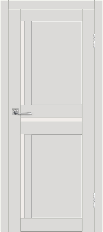 Межкомнатная дверь с экошпоном ДП DIM I-5.1 Smoky Matt Сатинато Белый