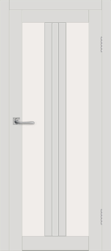 Межкомнатная дверь с экошпоном ДП DIM I-6 Smoky Matt Сатинато Белый