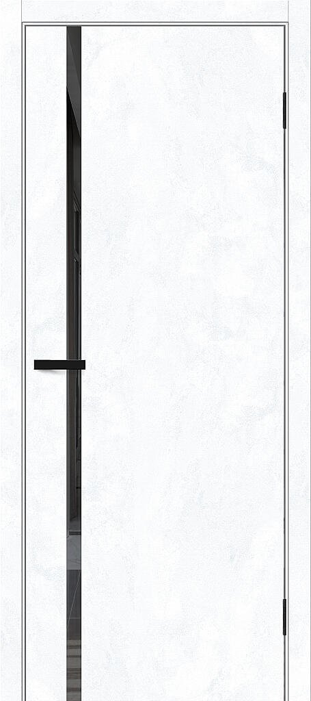 Межкомнатная дверь с экошпоном Браво-0.40.П Snow Art / Mirox Grey