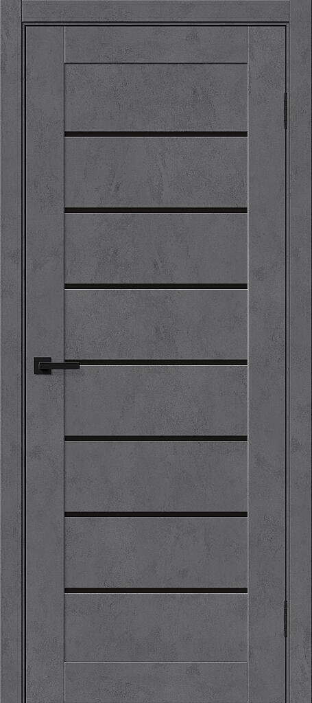 Межкомнатная дверь с экошпоном Браво-22 Slate Art / Black Shine