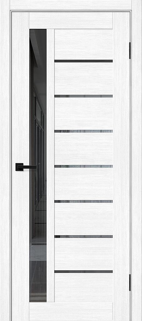 Межкомнатная дверь с экошпоном Браво-27 Snow Melinga/Mirox Grey