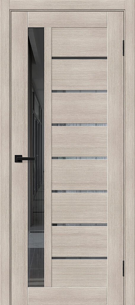 Межкомнатная дверь с экошпоном Браво-27 Cappuccino Melinga/Mirox Grey