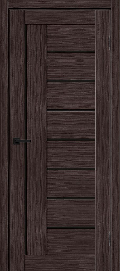 Межкомнатная дверь с экошпоном Браво-29 Wenge Melinga / Black Shine