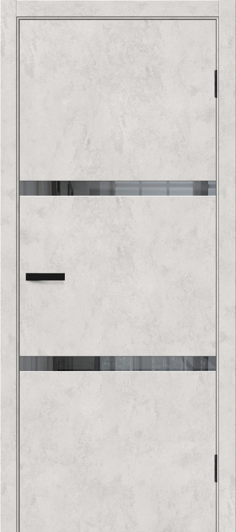 Межкомнатная дверь с экошпоном Браво-2.55 Look Art/Mirox Grey