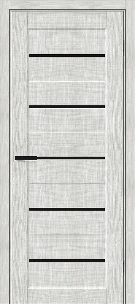Межкомнатная дверь с экошпоном Мода-22 Bianco Melinga / Black Shine