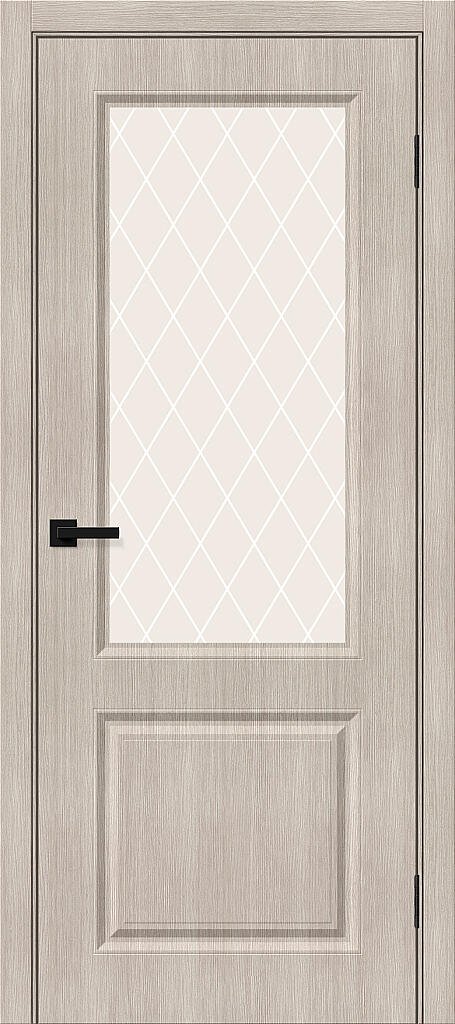 Межкомнатная дверь с экошпоном Скинни-13 Cappuccino Melinga / White Crystal