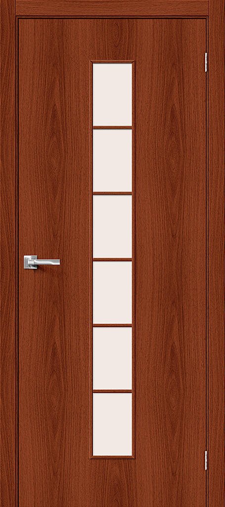 Межкомнатная ламинированная дверь 2С Итальянский орех / Белое Сатинато