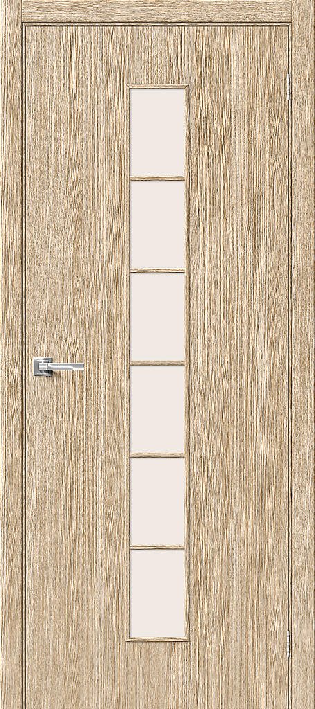 Межкомнатная ламинированная дверь 2С Беленый дуб / Белое Сатинато