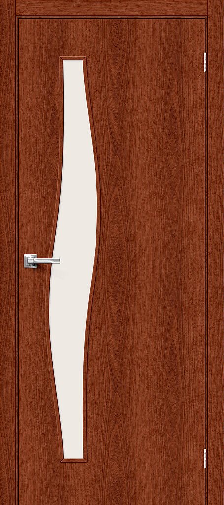Межкомнатная ламинированная дверь 6С Итальянский орех / Сатинато белое