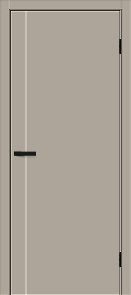 Межкомнатная дверь ПЭТ Браво-0.10.П Clay Silk / Black Silk