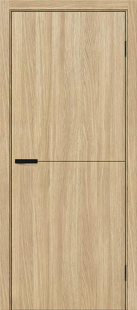 Межкомнатная дверь ПЭТ Браво-0.21.П Real Oak / Black Silk