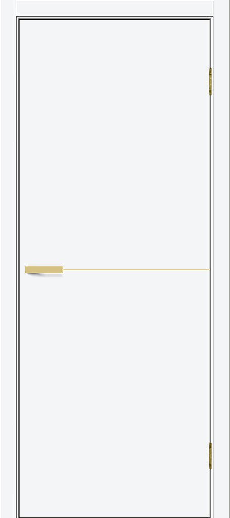 Межкомнатная дверь ПЭТ Браво-0.21.П (SG:P3) White Silk / Sgold