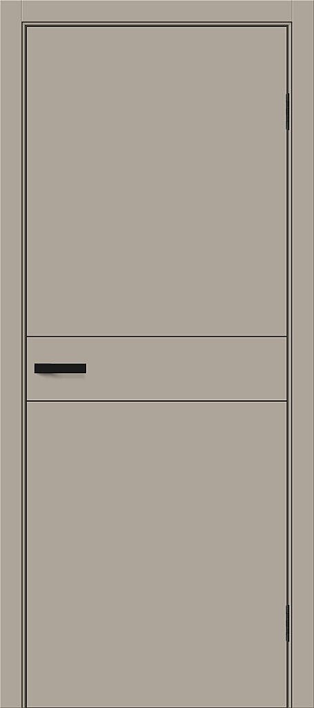 Межкомнатная дверь ПЭТ Браво-0.24.П Clay Silk / Black Silk
