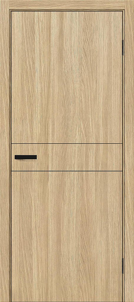 Межкомнатная дверь ПЭТ Браво-0.24.П Real Oak / Black Silk