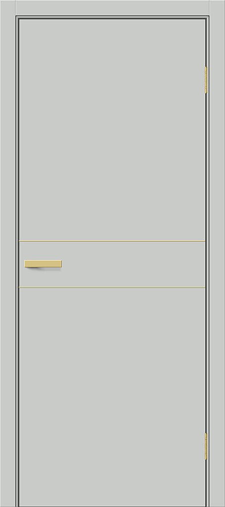 Межкомнатная дверь ПЭТ Браво-0.24.П (SG:P3) Grey Silk / Sgold