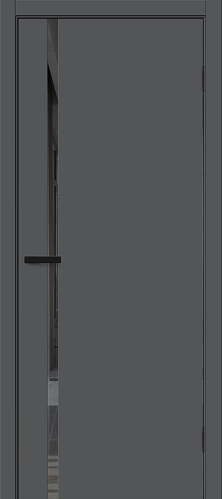 Межкомнатная дверь ПЭТ Браво-0.40.П Stormy Silk / Mirox Grey