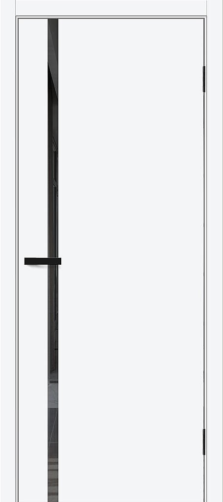 Межкомнатная дверь ПЭТ Браво-0.40.П White Silk / Mirox Grey