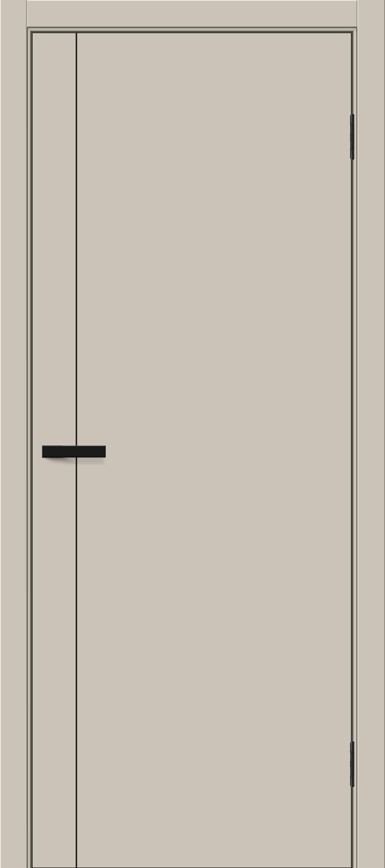 Межкомнатная дверь ПЭТ Браво-0.10.П Cream Silk / Black Silk 230 см