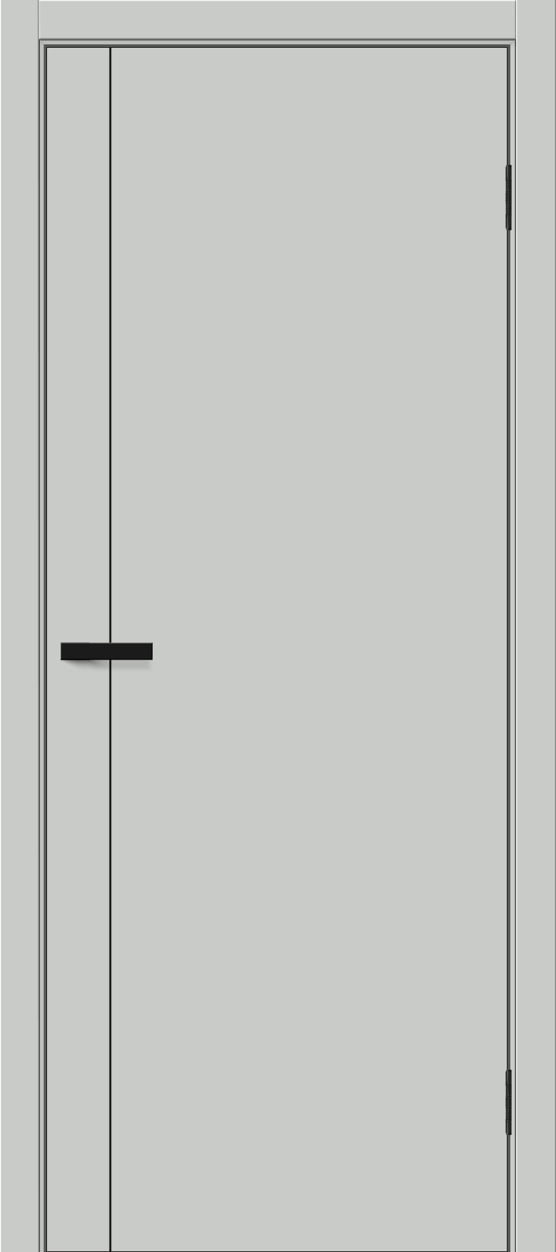 Межкомнатная дверь ПЭТ Браво-0.10.П Grey Silk / Black Silk