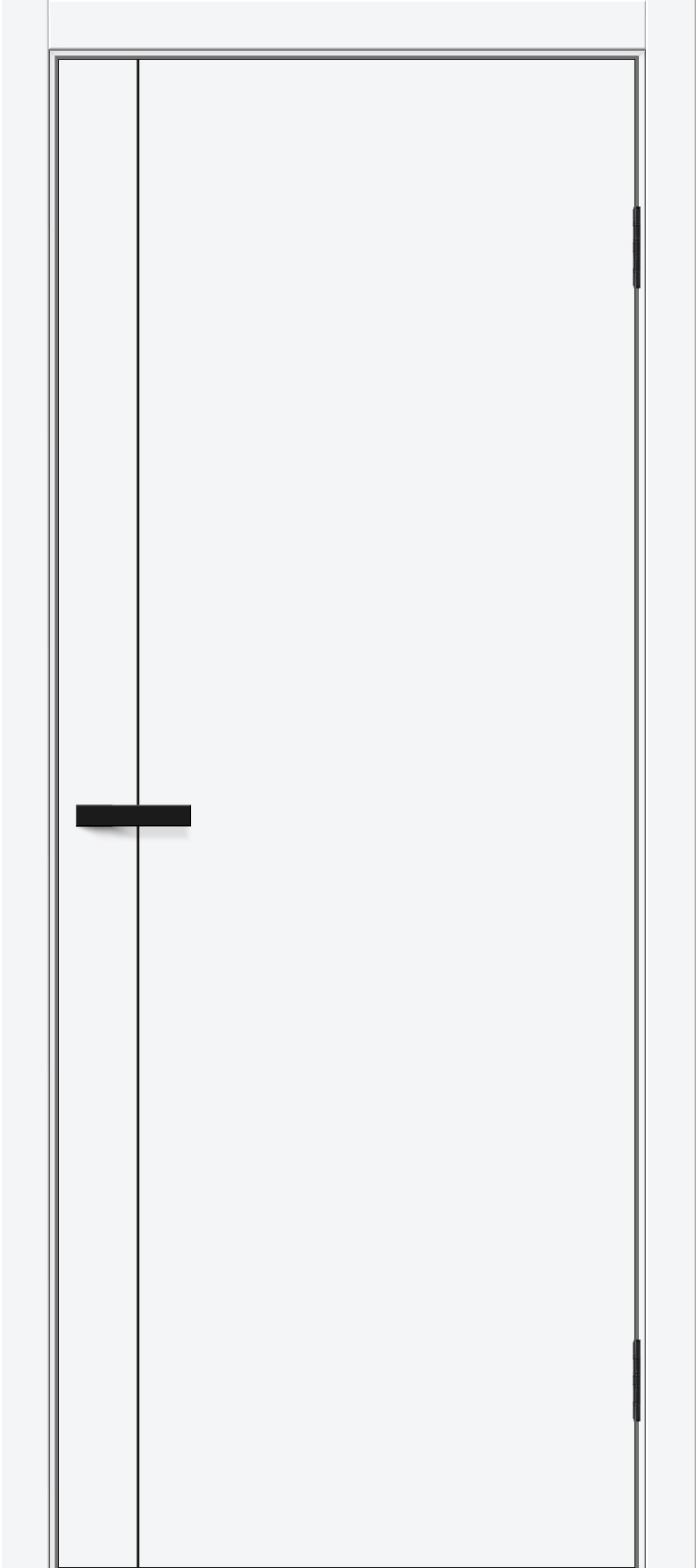 Межкомнатная дверь ПЭТ Браво-0.10.П White Silk / Black Silk