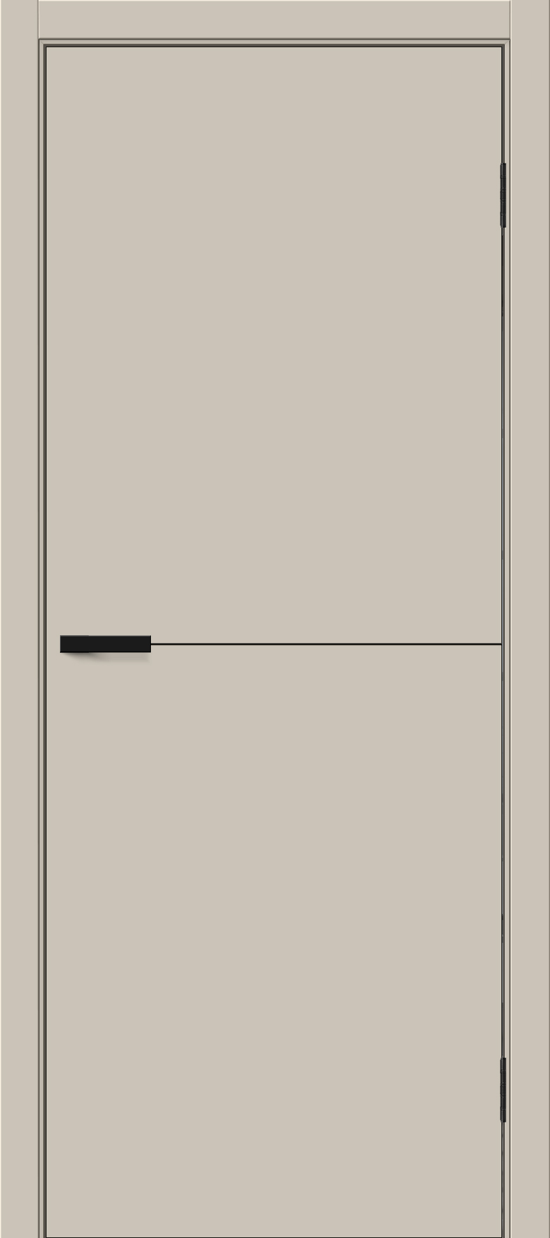 Межкомнатная дверь ПЭТ Браво-0.21.П Cream Silk / Black Silk 230 см