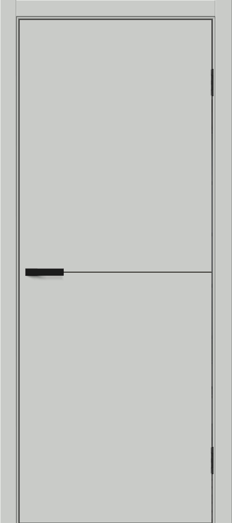 Межкомнатная дверь ПЭТ Браво-0.21.П Grey Silk / Black Silk