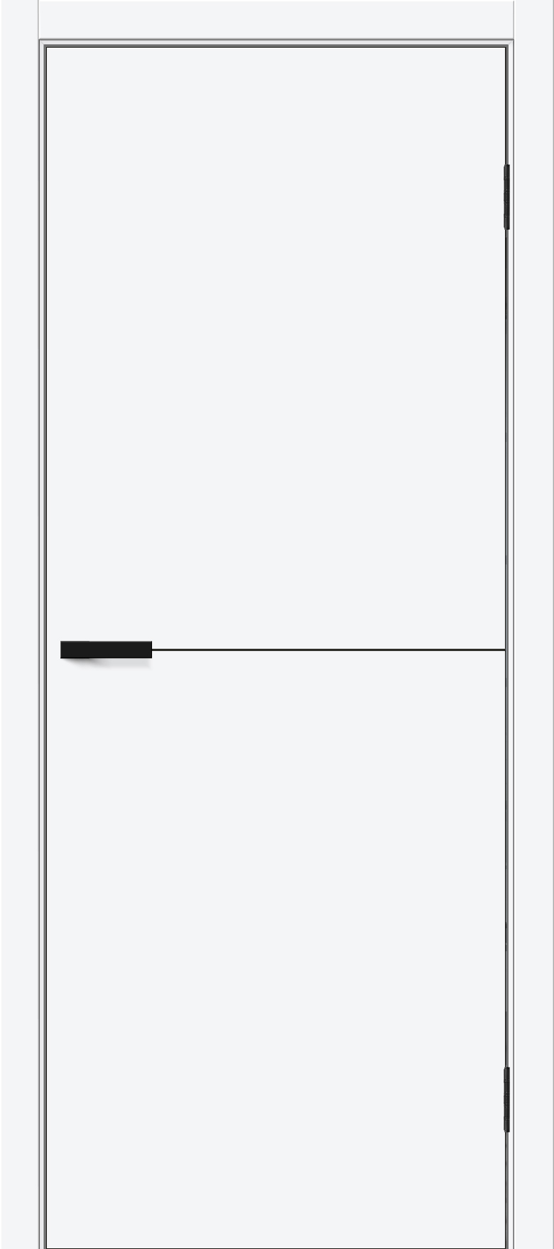 Межкомнатная дверь ПЭТ Браво-0.21.П White Silk / Black Silk 230 см