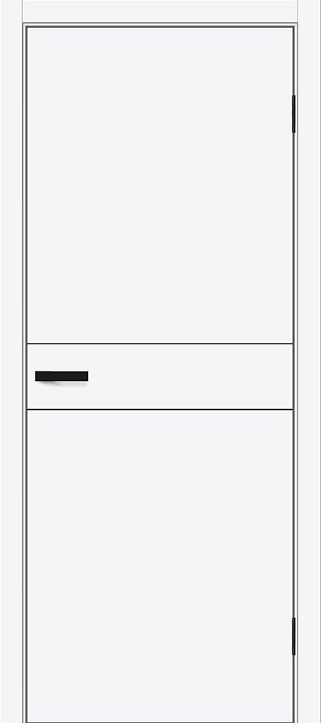 Межкомнатная дверь ПЭТ Браво-0.24.П White Silk / Black Silk