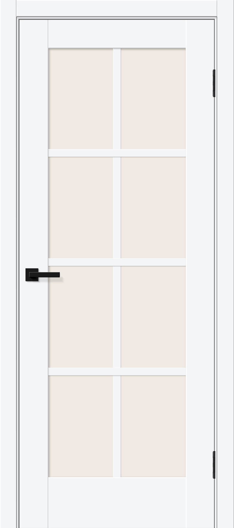 Межкомнатная дверь ПЭТ Прима-11.1 White Silk/Magic Fog