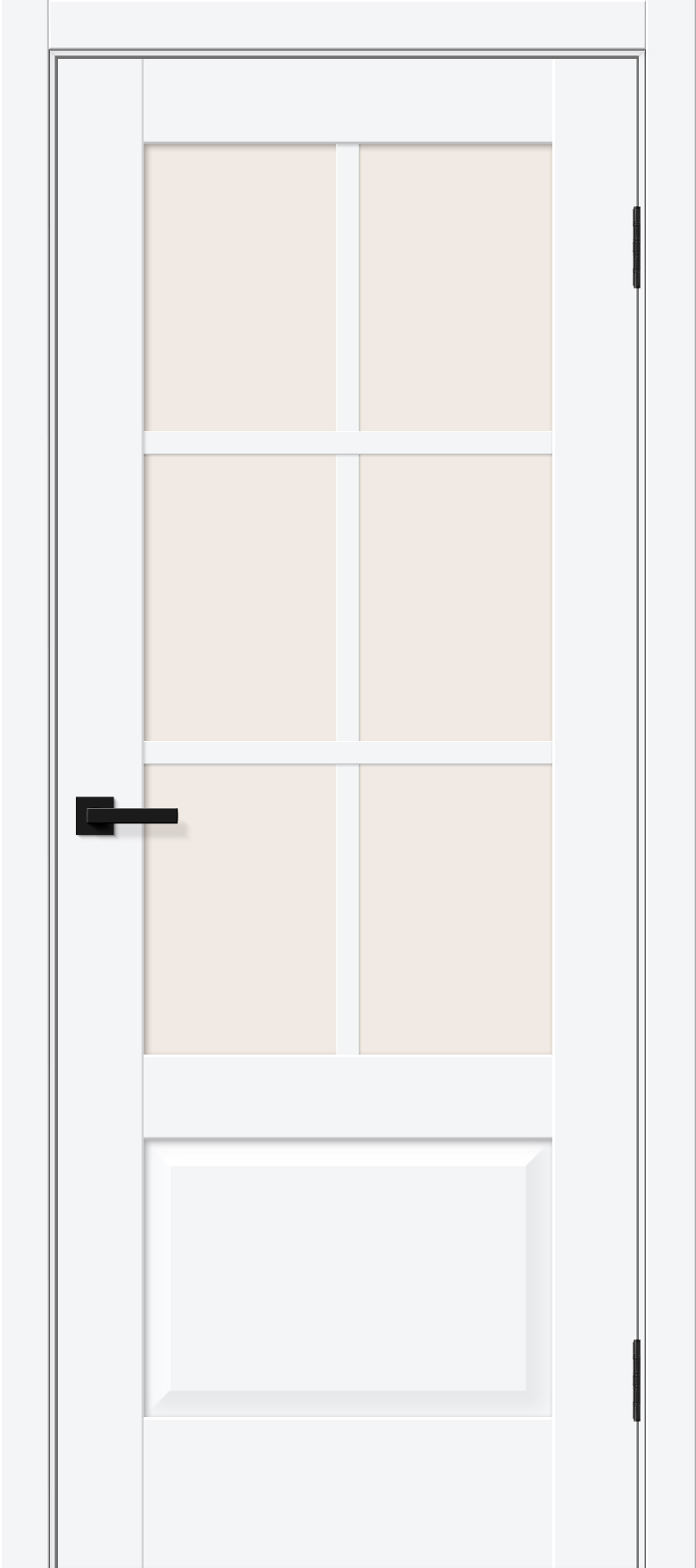 Межкомнатная дверь ПЭТ Прима-13.0.1 White Silk/Magic Fog