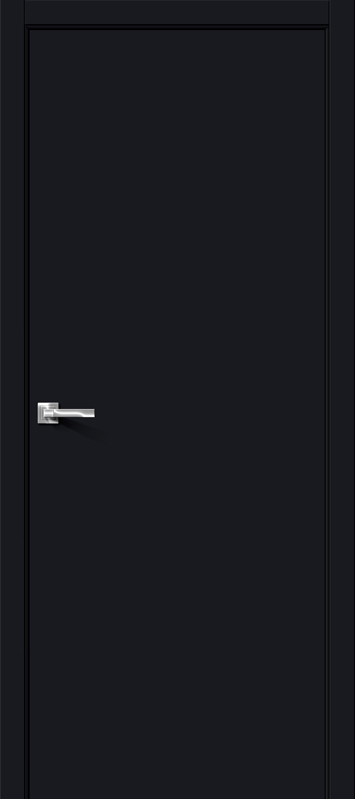 Межкомнатная дверь с покрытием винил Браво-0 Total Black