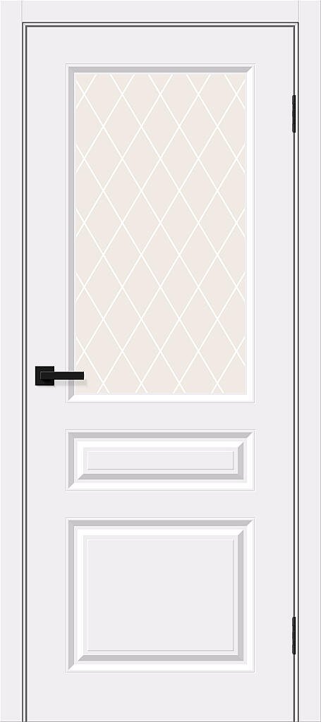 Межкомнатная дверь с ПВХ-пленкой Скинни-15 White Pro / White Crystal