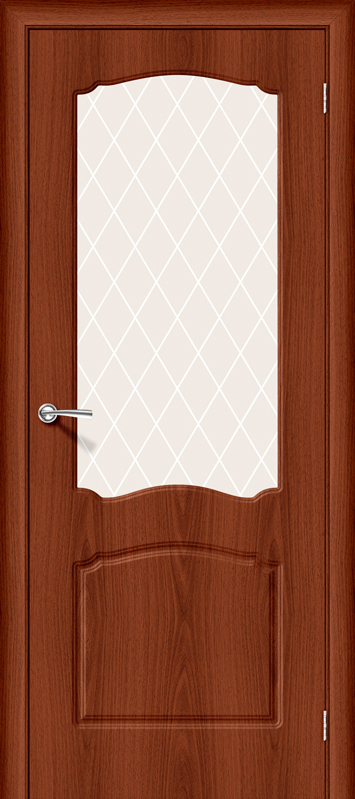 Межкомнатная дверь с ПВХ-пленкой Альфа-2 Italiano Vero / White Crystal