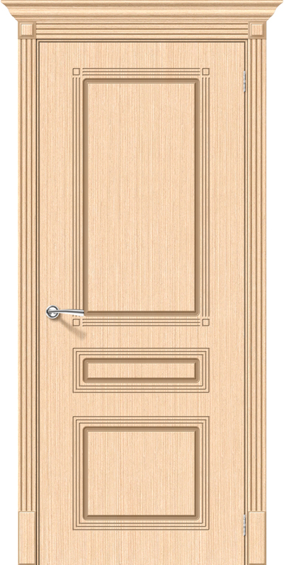 Межкомнатная шпонированная дверь Стиль Беленый дуб