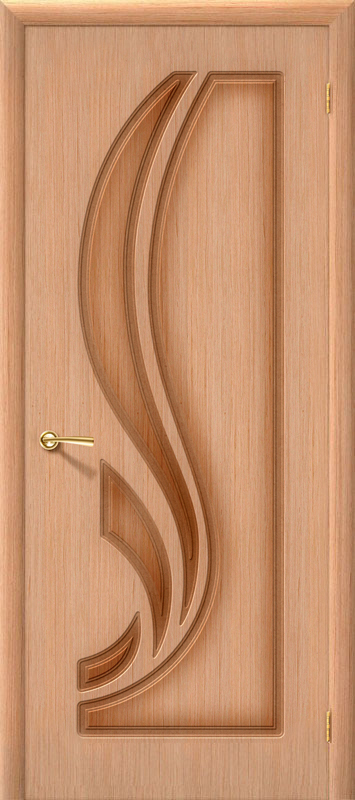 Межкомнатная шпонированная дверь Лилия дуб файн-лайн