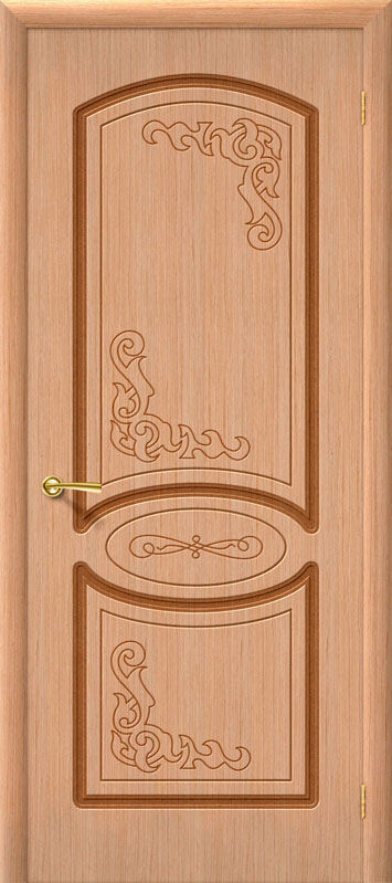 Межкомнатная шпонированная дверь Азалия дуб файн-лайн