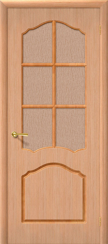 Межкомнатная шпонированная дверь Каролина Дуб / Бронзовое